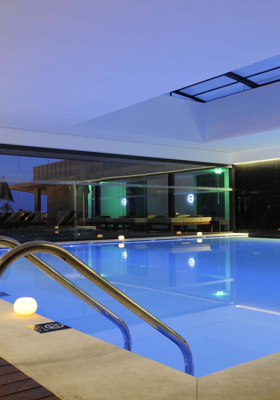 Interior Pool with Skylight.