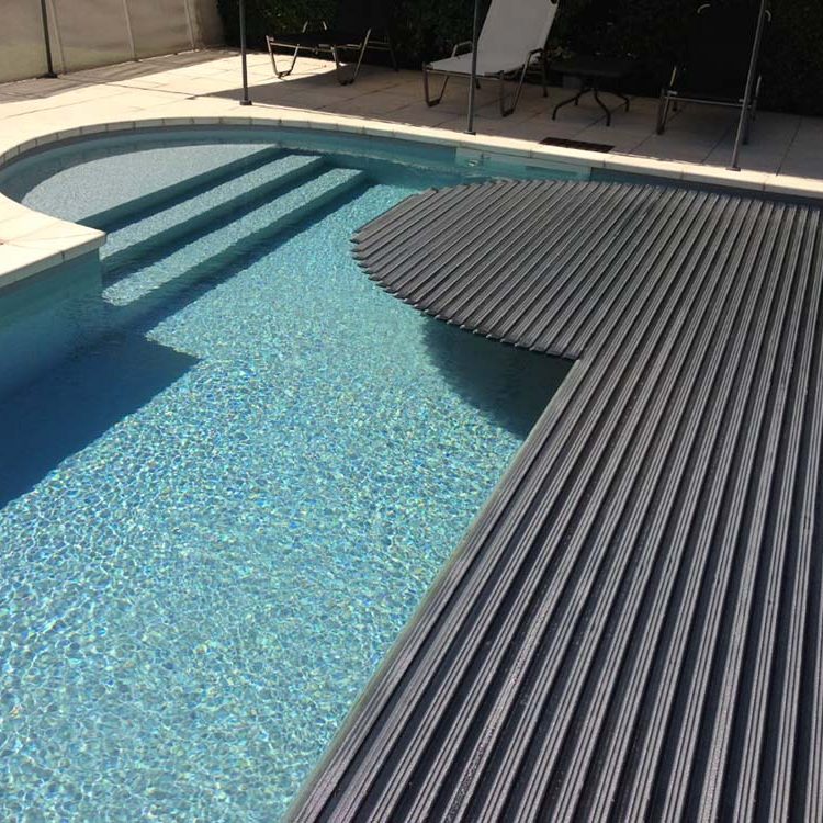 slatted cover for outdoor pool